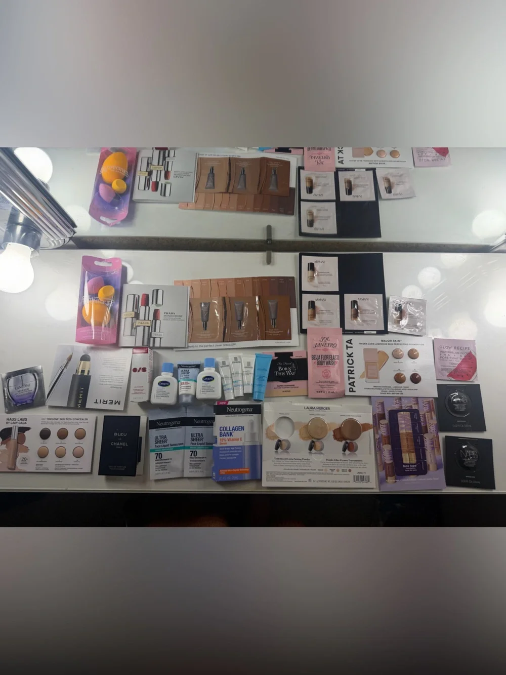 Giorgio Armani Foundation Shade Samples in Beige and Brown Tones